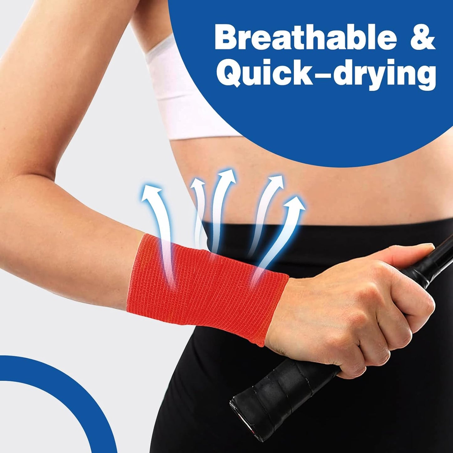 AZEN 8 Pack Self Adhesive Bandage Wrap, 2" X 5 Yards Elastic Cohesive Bandage Wrap, Color Athletic Tape, Vet Wrap, Ankle Tape, Tattoo Grip Tape Wrap