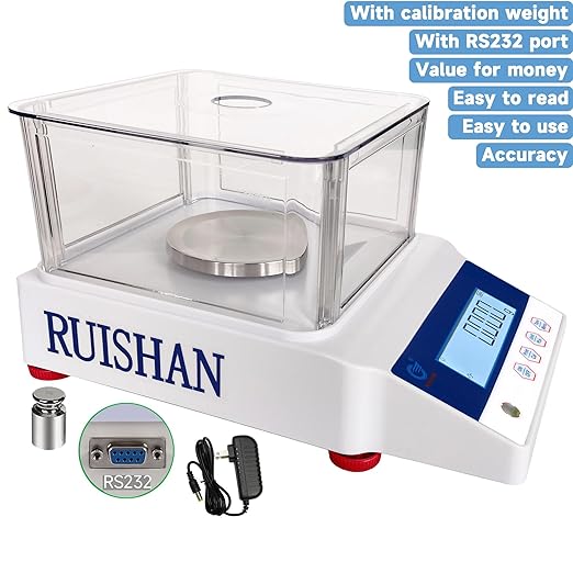 Lab Scale 300g X 0.001g High Precision Electronic Analytical Balance .001 Gram Accuracy Laboratory Lab Precision Scale Digital Kitchen Balance Scale Jewelry Scale Scientific Scales with RS232