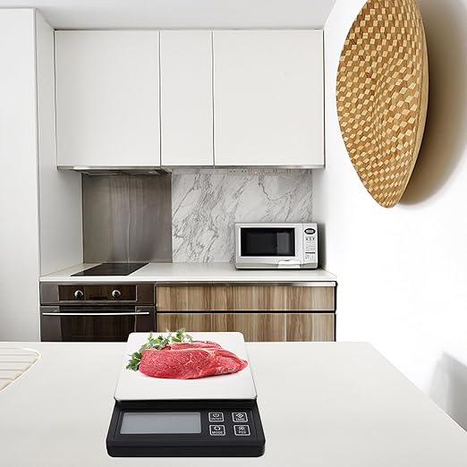 Professional Electronic Food Scale High Accuracy Gram Scale for Baking Cooking Food Jewelry with Large Platform and LCD Display USB Rechargeable