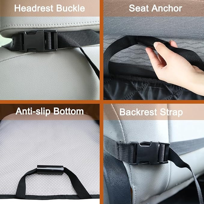 Paw Jamboree Car Front Seat Covers for Dogs Scratch-Proof Pet Car Seat Cover Non-Slip Car Seat Protector for Dogs Bucket Seat Cover