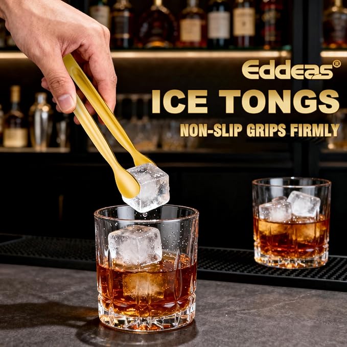 12PCS Mini Tongs For Serving, 2 Sizes 6 & 4 Inch Ice Tongs Mini Gold Sugar Stainless Steel Tong, Small Kitchen Tiny Food Tongs for Appetizers,Tea Party, Coffee Bar,Desserts & Ice Bucket