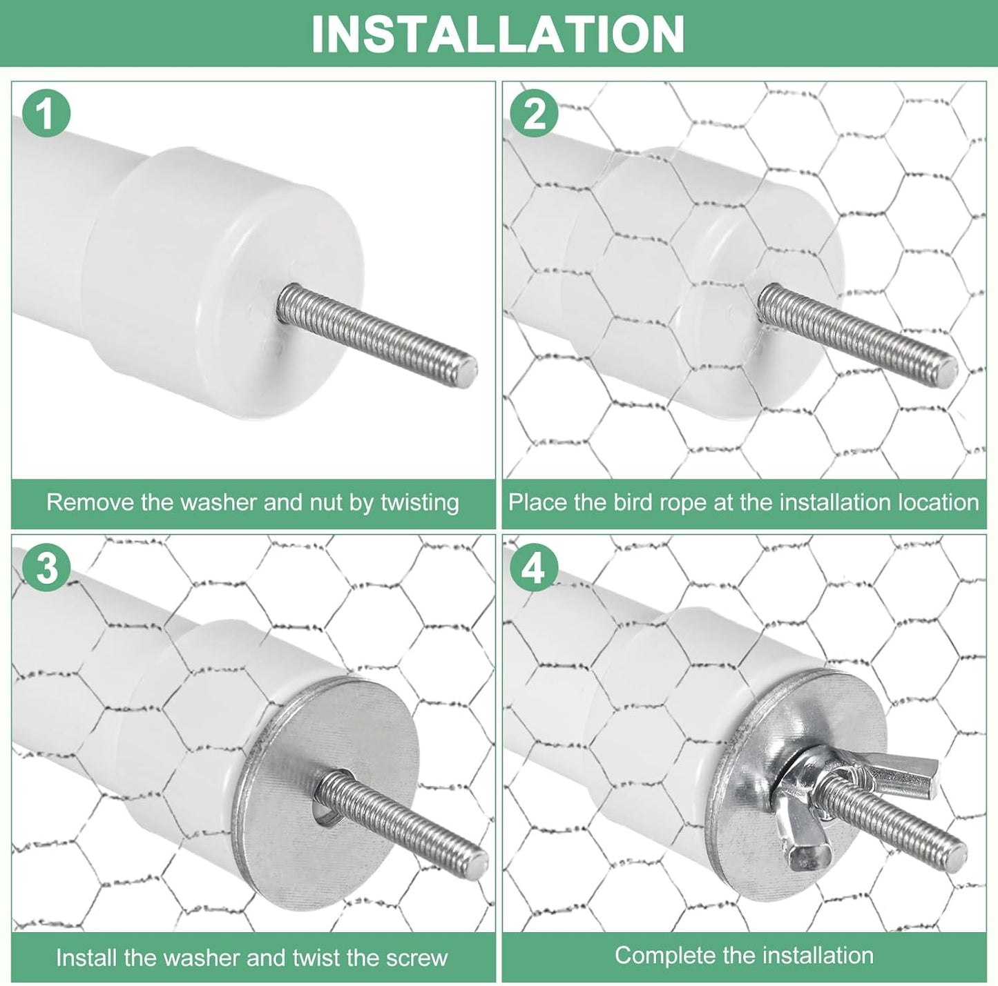 2-Pack Rope Perches for Bird Cages, 23.6 in Length Comfort Grip Flexible Rope Perch Beak & Paw Grinding for Parrots/Cockatiels/Parakeets, Bird Platform Sand [Pink Blue]