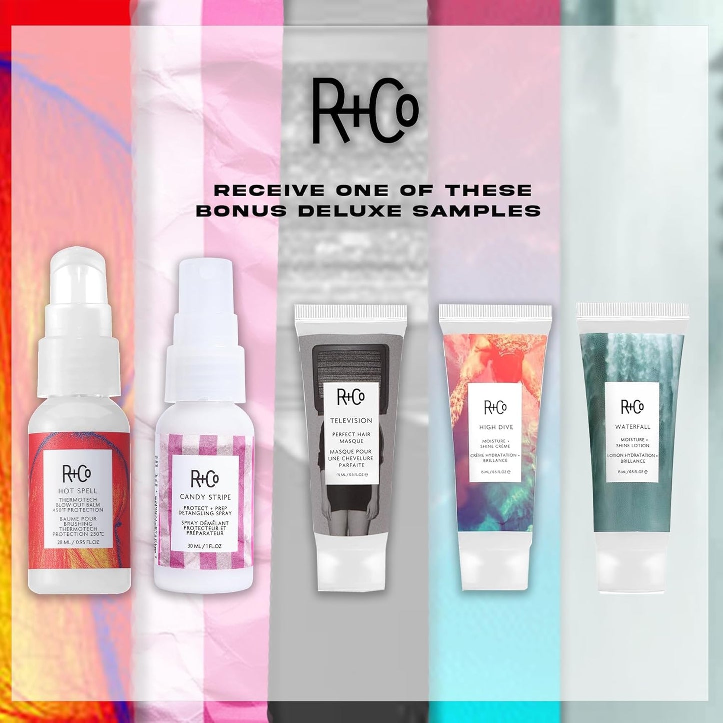 R+Co Television Perfect Hair Shampoo & Conditioner Set + Sample (0.5oz) | Lightweight + Smoothing + Volume | Vegan + Cruelty-Free | 8.5oz (pack of 2)