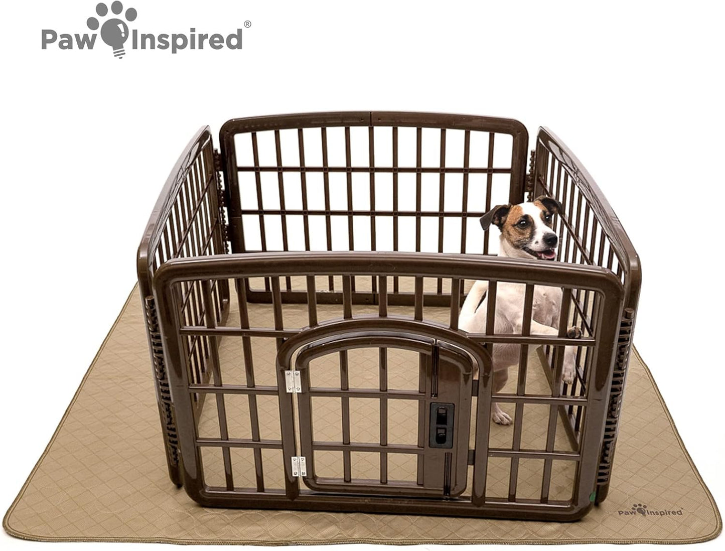 Paw Inspired Washable Pee Pads for Dogs (2 Pack), Leakproof, Non-Slip Reusable Puppy Pads for Potty Training, Whelping, Waterproof Mat (41x41 Inch, Pack of 2)