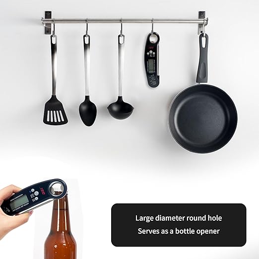 Meat Thermometer Digital, Instant Read Meat Thermometer for Grill and Cooking, Waterproof Food Thermometer for Kitchen and Outside, BBQ, Turkey, Candy, Liquids, Beef