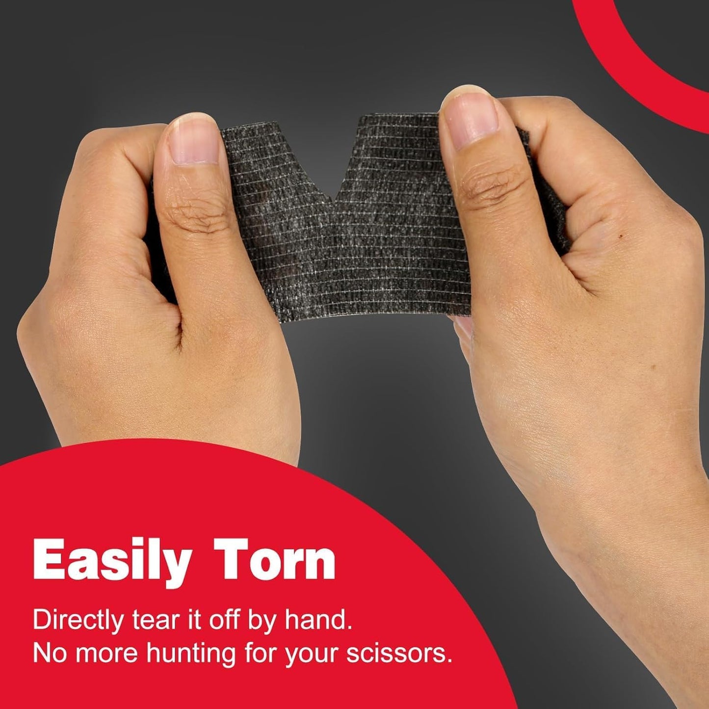 AZEN 120 Pack Self Adhesive Bandage Wrap Black, 2" X 5 Yards Black Athletic Tape, Vet Wrap, Ankle Tape, Cohesive Bandage Wrap