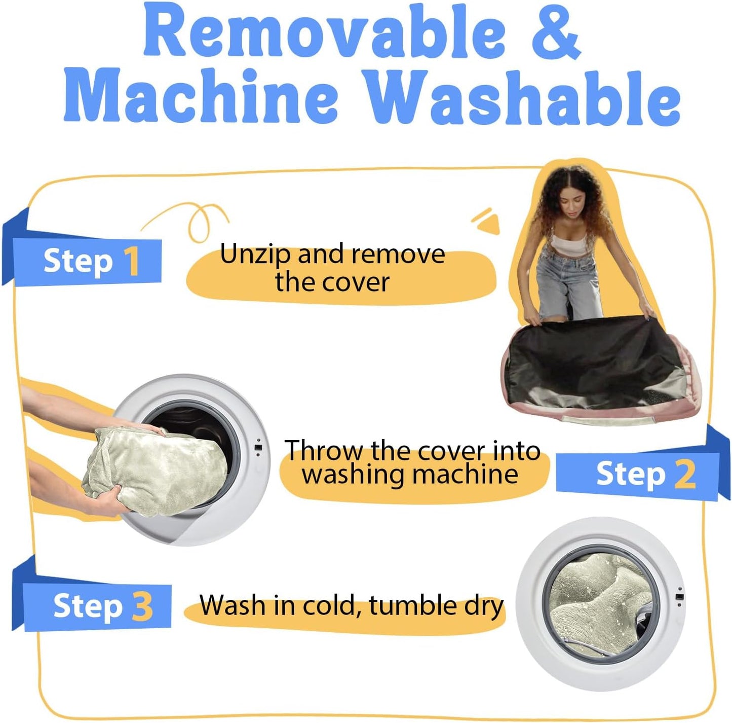 Orthopedic Foam Large Dog Bed XLarge Dog Beds with Removable Washable Cover Pet Bed with Bolster Waterproof Cover Extra Large Dogs Beds Big Size Pet