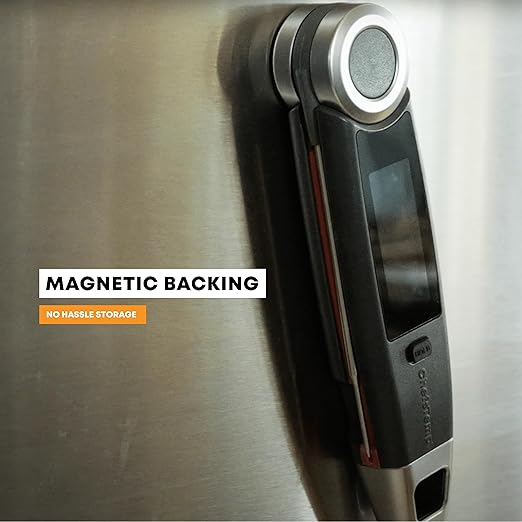 Finaltouch X10 Instant Read Digital Meat Thermometer NSF Certified Waterproof Professional for Cooking Grilling BBQ Baking Candy Oil with Rotating Probe and Backlit Display (Tangerine Tart)