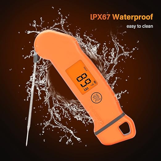 Inkbird Rechargeable Meat Thermometer IHT-1S, Instant Read Meat Thermometer Waterproof Digital Food Cooking Thermometer, Kitchen Food Thermometer for Grill, BBQ, Smoker, Turkey, Homebrewing, Coffee