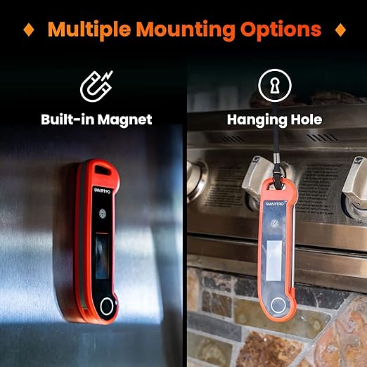 SMARTRO ST49 Digital Thermocouple Instant-Read Meat Thermometer with Ambidextrous Backlit for Food, Grilling, BBQ, Kitchen Cooking, Oil Deep Frying and Candy