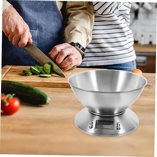 TEHAUX Stainless Steel Kitchen Scale Electronic Food Scale High Capacity for Home and Commercial Use Easy Operation Clear Display