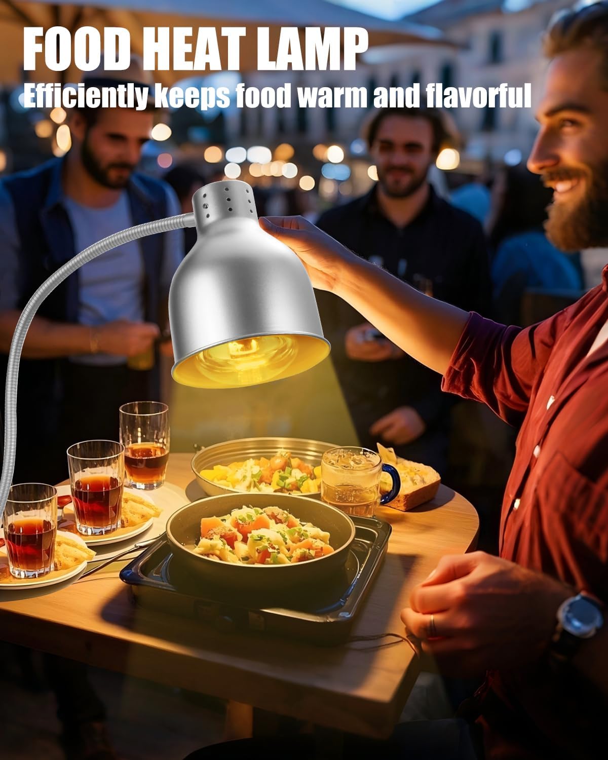 250W Heat Lamp Bulbs, 8000 Hours Rated, R40 Bathroom Shower Incandescent Light Bulb, Infrared Heating for Chickens, Reptiles, Pets, Food, E26 Base, 2 Pack