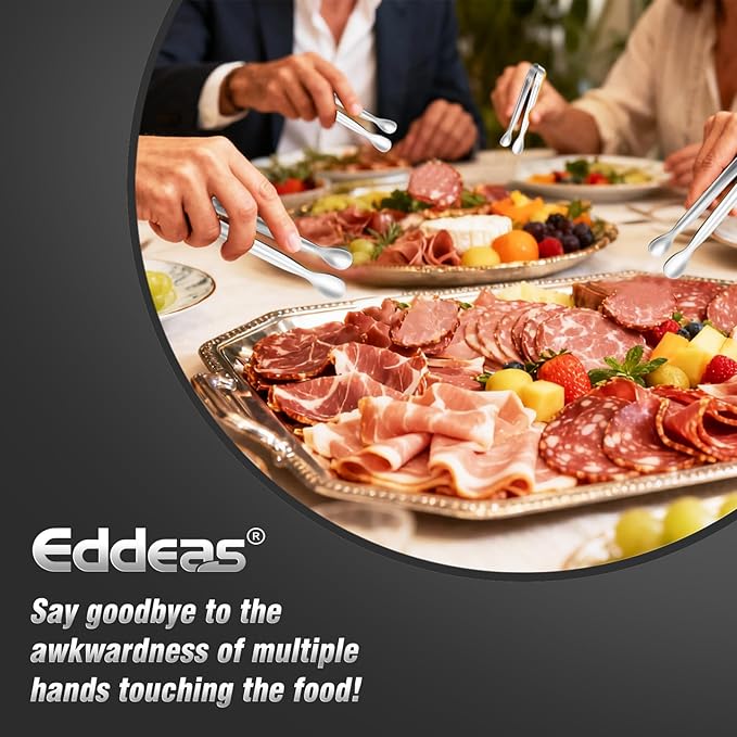 12 PCS Mini Serving Tongs, 6 Inch Small Sugar Tongs, Stainless steel Small Kitchen Tiny Food Tongs for Serving Food, Coffee Bar, Tea Party, Desserts Party and Ice Bucket