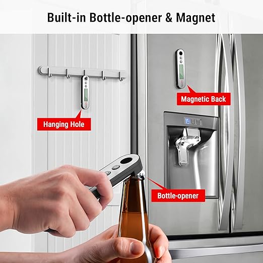 ThermoPro TP610 Digital Meat Thermometer for Cooking, Rechargeable Instant Read Food Thermometer with Rotating LCD Screen, Waterproof Cooking Thermometer with Alarm for Grilling, Smoker, BBQ, Oven