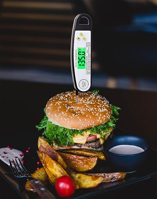 Meat Thermometer Digital, Meat Thermometers for Grilling, Food Thermometer with Backlight, Instant Read Thermometer for Grill Candy and Cooking