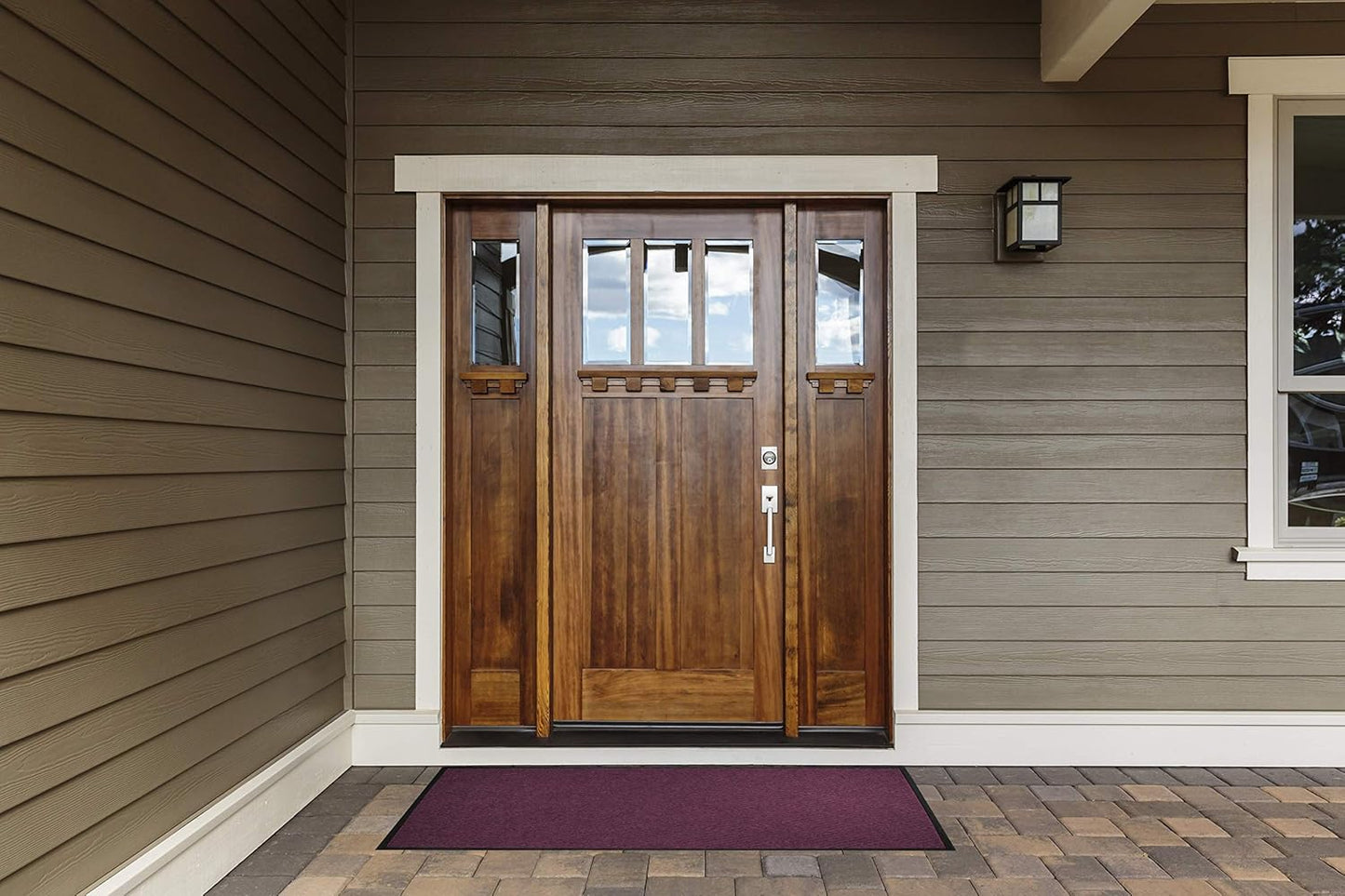 M+A Matting WaterHog Diamond | Commercial-Grade Entrance Mat with Rubber Border – Indoor/Outdoor, Quick Drying, Stain Resistant Door Mat (Charcoal, 6' x 6')