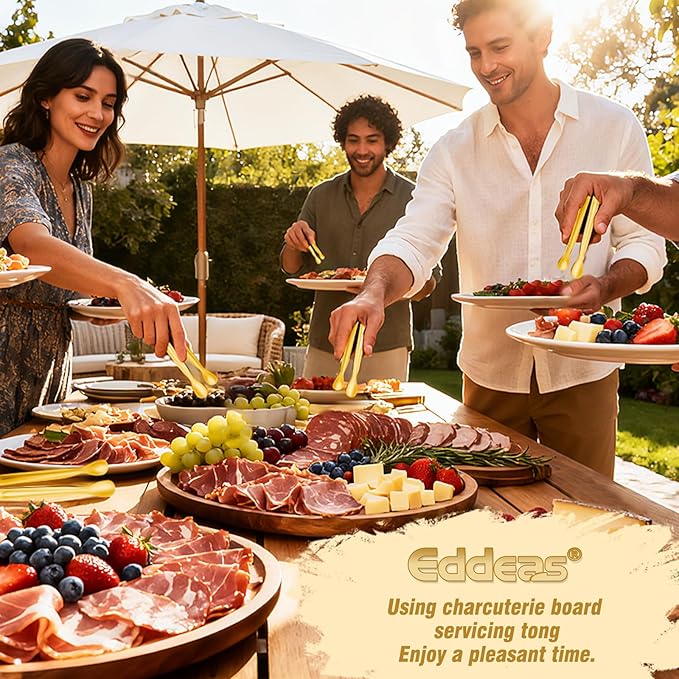 12 PCS Small Serving Tongs, 6" Mini Gold Sugar Tongs, Stainless steel Small Kitchen Tiny Food Tongs for Serving Food, Coffee Bar, Tea Party, Desserts Party and Ice Bucket