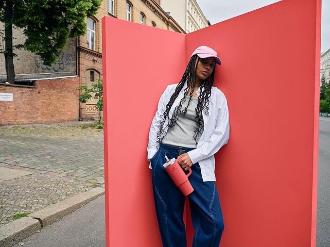 STANLEY Quencher H2.0 Tumbler with Handle and Straw 30 oz | Flowstate 3-Position Lid | Cup Holder Compatible for Travel | Insulated Stainless Steel Cup | BPA-Free | Hot Coral