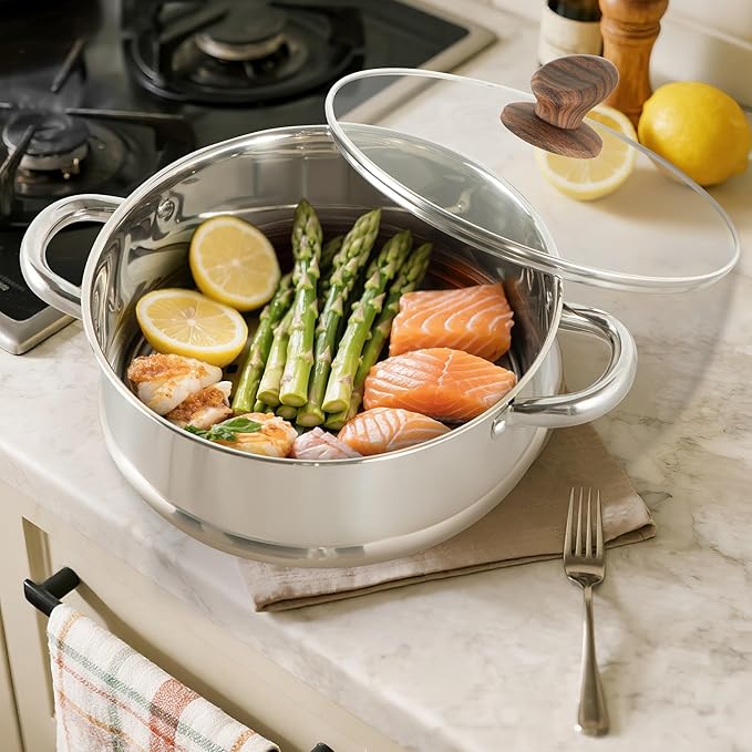 MAISON ARTS 30 Piece Pots and Pans Set Non Stick, Kitchen Cookware & Bakeware Sets with Nonstick Granite Coating, Baking Tray, Frying Pan and Saucepan, Black