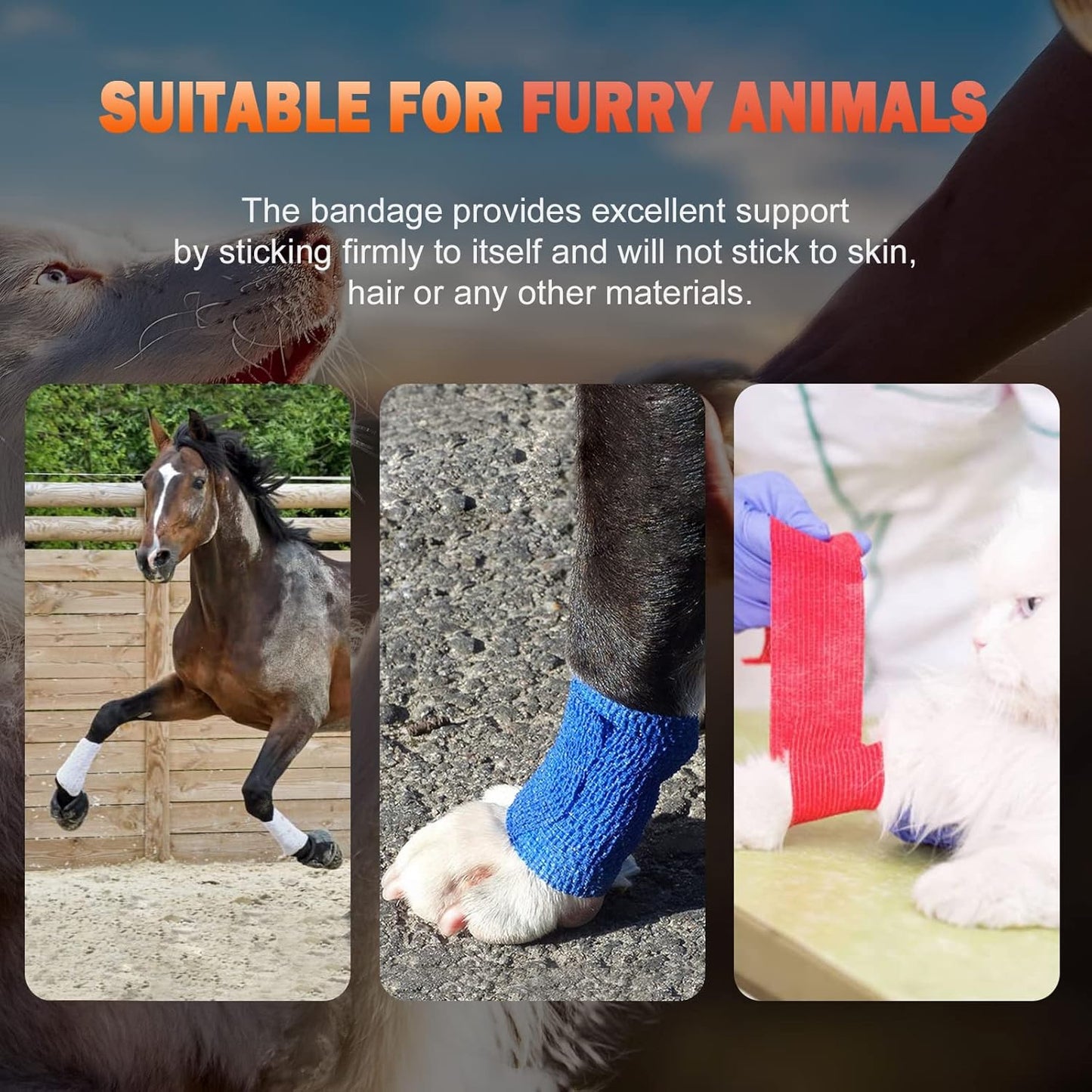 OK TAPE Self Adherent Cohesive Bandages Wrap - 12Packs, 2" x 5 Yards, Non-Woven Self Adhesive Bandage Wrap for Thumb, Finger, Wrist, Ankle, Vet Wrap Bandages Tape (Light Purple)