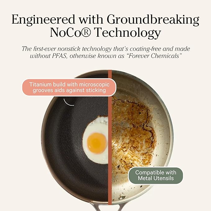 Our Place Titanium Pro Mini Cookware Duo – Always Pan & Perfect Pot with Nonstick No-Coating Technology | Tri-Ply Titanium & Stainless Steel | Safe for Oven, Induction & Cooktops up to 750°F | Gold