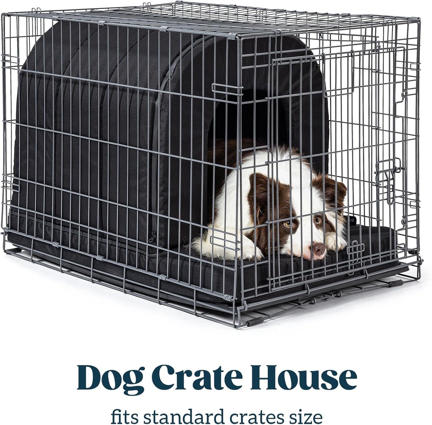 Orthopedic Dog House - Outdoor Waterproof Dog Shelter w/Porch - Indoor Pet House w/Egg-Crate Foam - Cooling - Machine Washable - Ideal for Extra Large Breeds & Fits 42-Inch Crate - 41"x27"