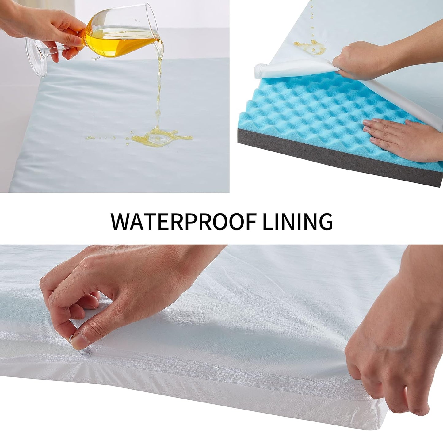 Orthopedic Memory Foam Dog Bed, Cooling Dog Beds Waterproof Pet Bed for Crate with Removable Washable Cover, L(35inch,65Lbs)