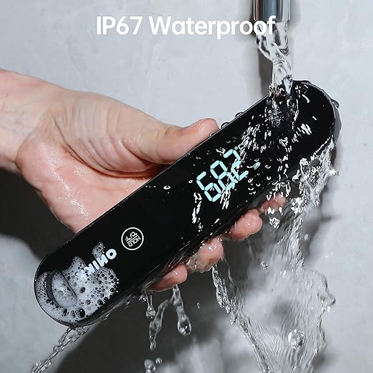 ONIKK Meat Thermometer Digital, 0.6 Sec Instant Read Food Thermometer, ±0.5℉ Accuracy, IPV7 Waterproof, Motion Sensing, for Cooking Grilling, Frying, Steak, Oven, Candy, Outdoor BBQ Accessories