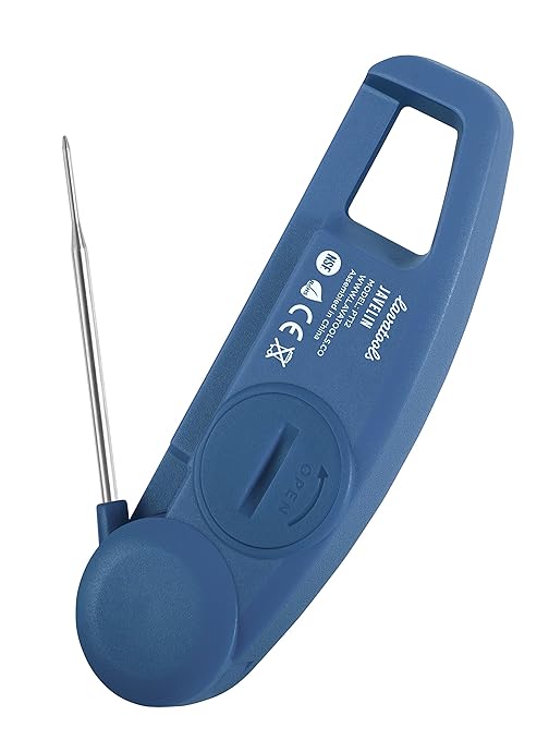 Lavatools Javelin® Ultra-Fast 3-Second Digital Instant Read Meat Thermometer for Grill and Cooking, 2.75" Probe, Compact Foldable Design, Large Display, IP65 Water Resistant, NSF Certified – Maize