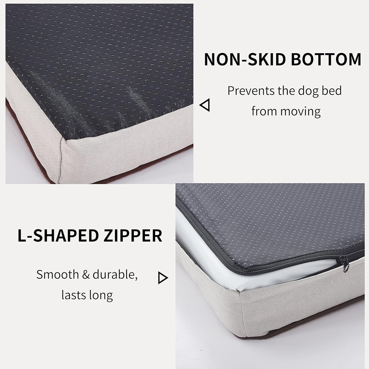 Orthopedic Memory Foam Dog Bed, Cooling Dog Beds for Medium/Large Dogs -Waterproof Pet Bed for Crate with Removable Washable Cover (M(29inch,45Lbs))