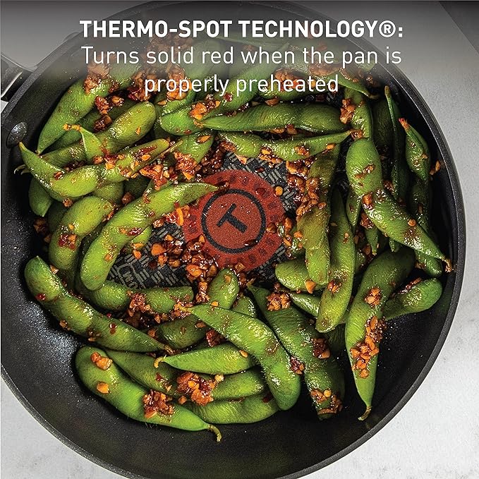 T-Fal Ultimate Hard Anodized Nonstick Cookware Set 17 Piece, Nonstick Pots and Pans Set with Fry Pan, Saucepans, Saute-Pan, Griddle, Dishwasher Safe, Black